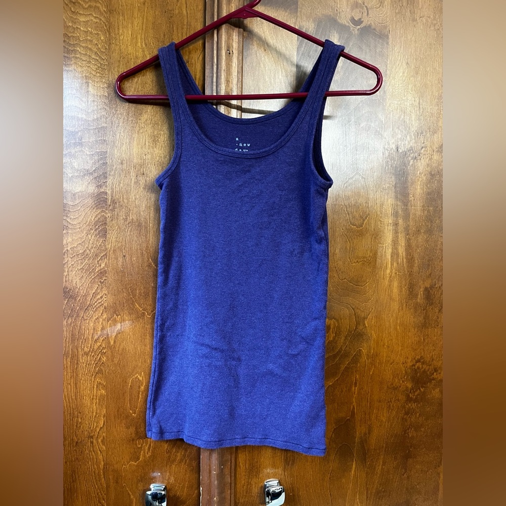 a new day fitted tank top